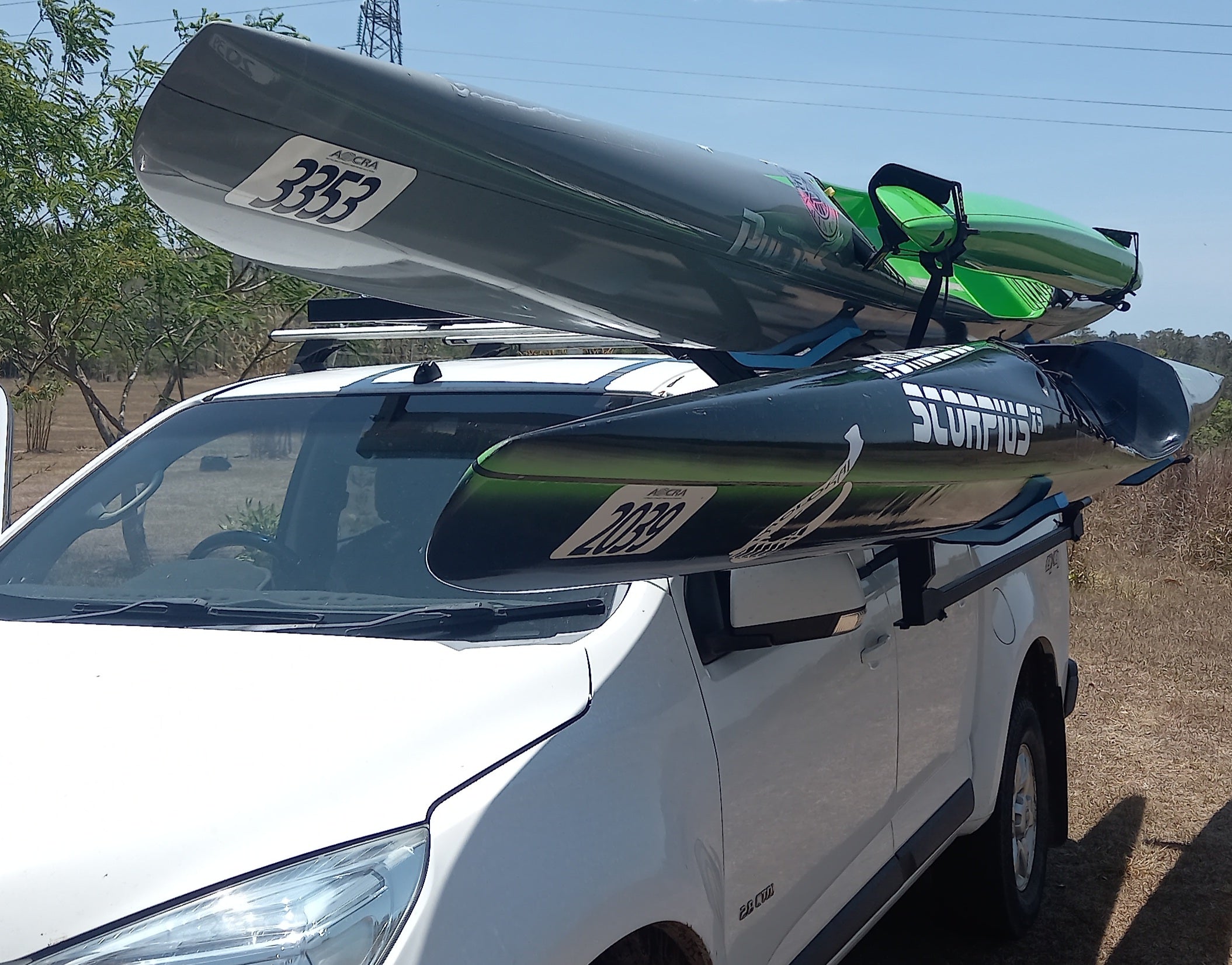 Rhino Rack T-Loader Hitch Mount - Canoe, Kayak & Ladder Loading System With 60kg Capacity